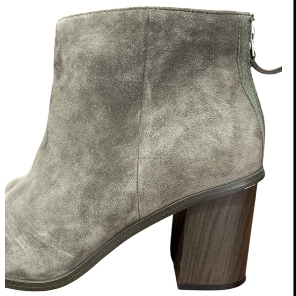 Splendid Suede Block Heel Ankle Boots Olive Green Sz 7.5 - Picture 10 of 12